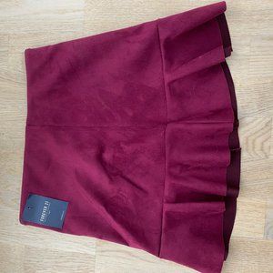 Forever 21 Velvet Magenta Skirt